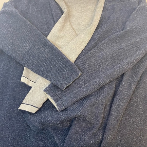 Banana Republic Navy Blue Open Front Cascading Front Sweatshirt - Picture 9 of 9